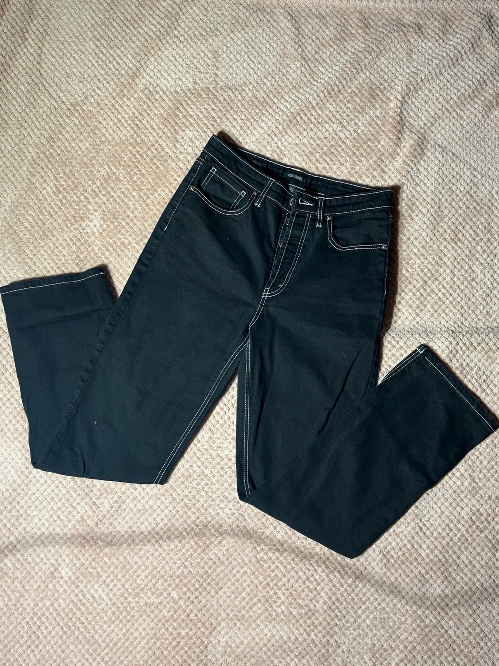 wild fable Black Jeans with White Contrast Stitching
